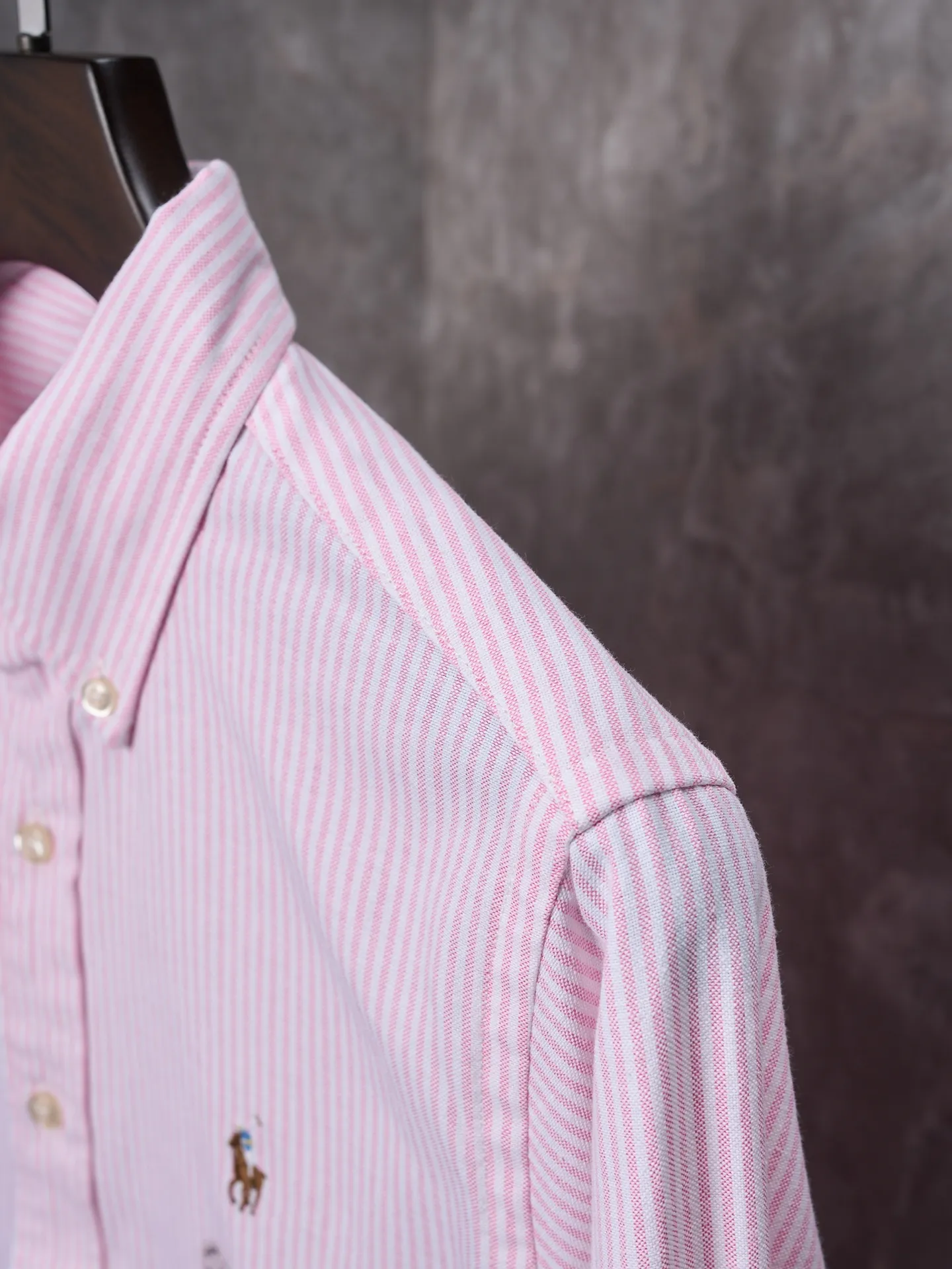 P340 Actual hanging auction】Ralph Lauren/Ralph Lauren couples must-have vertical striped pony embroidered cotton long-sleeved shirt [Ready stock] XS S M L XL